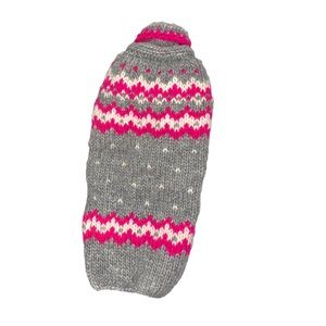NWT Beautiful Organic Wool Handmade sweater, Alpine Pink, XS